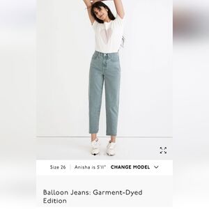 Madewell Garment Dyed Balloon Jeans